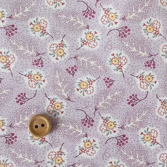 16-0265C  Antique pattern   点描＆フラワー  purple