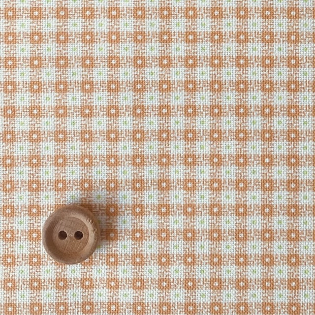 16-0266E  Antique pattern   ミニドットチェック  orange