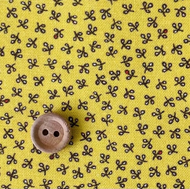 16-0267B  Antique pattern  スプラウトリーブス  yellow
