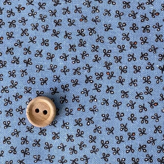 16-0267E  Antique pattern  スプラウトリーブス  blue