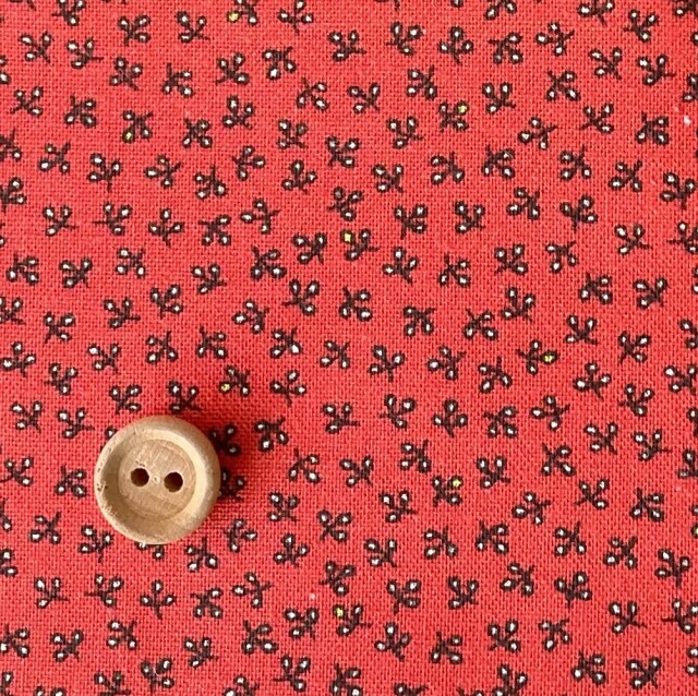 16-0267F  Antique pattern  スプラウトリーブス  red