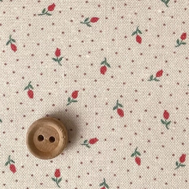 16-0268B  Antique pattern  ミニつぼみ  beige