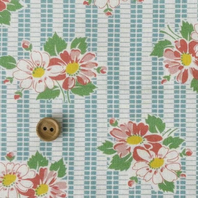 16-0283A   pantry 30's collection  ブーケ＆ストライプ   mint