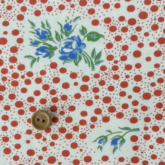 16-0285A   pantry 30's collection  バブルドットフラワー   red