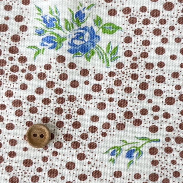 16-0285D   pantry 30's collection  バブルドットフラワー   brown
