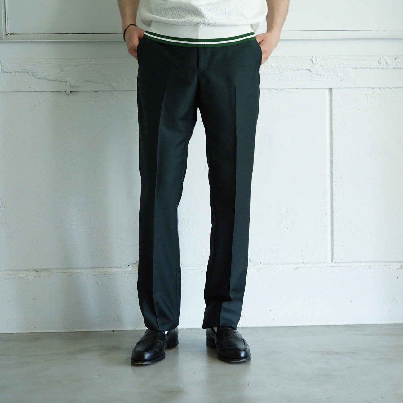 fendart 1 tuck trousers navy tf 商品を販売