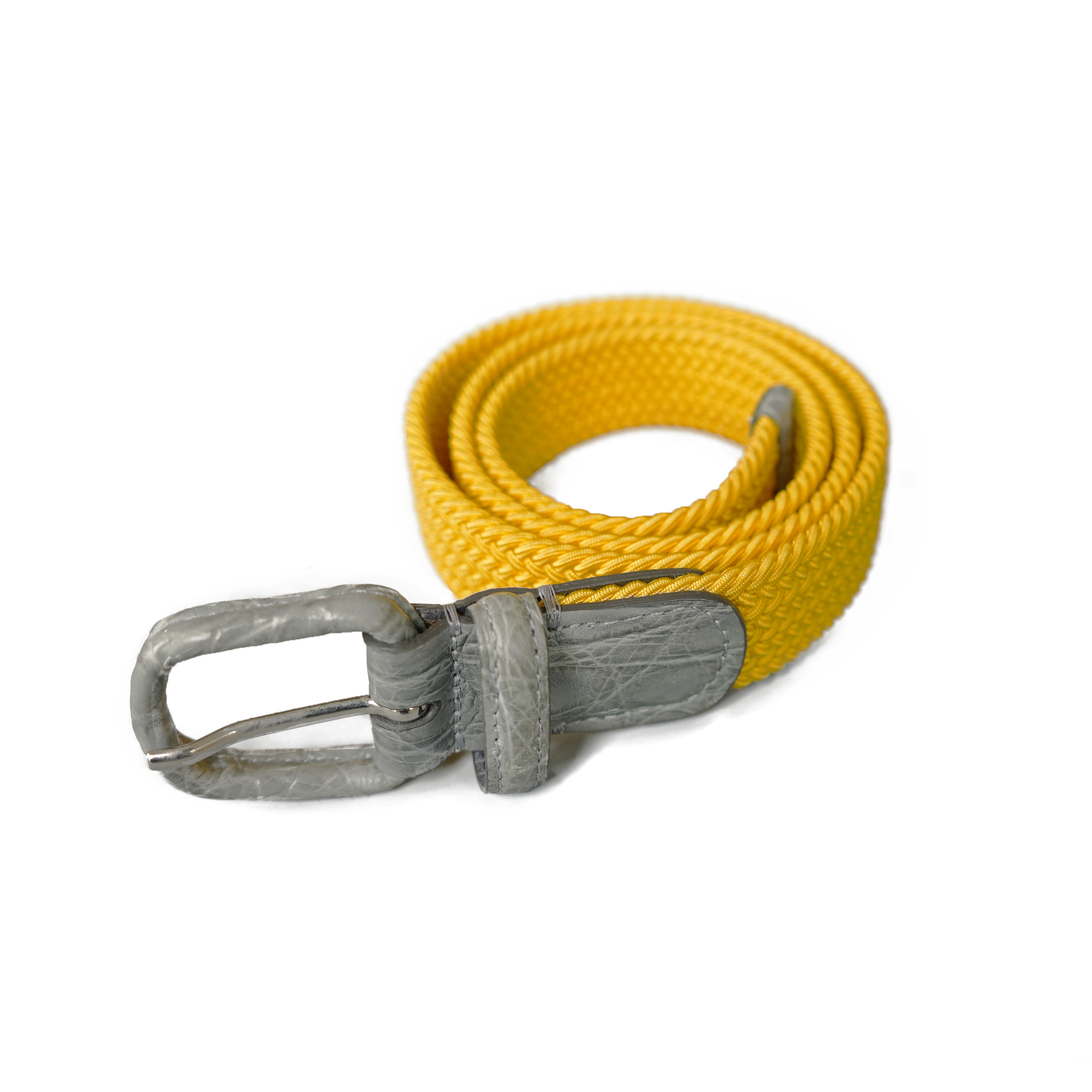 Anderson's × TF Crocodile leather × elastic mesh belt