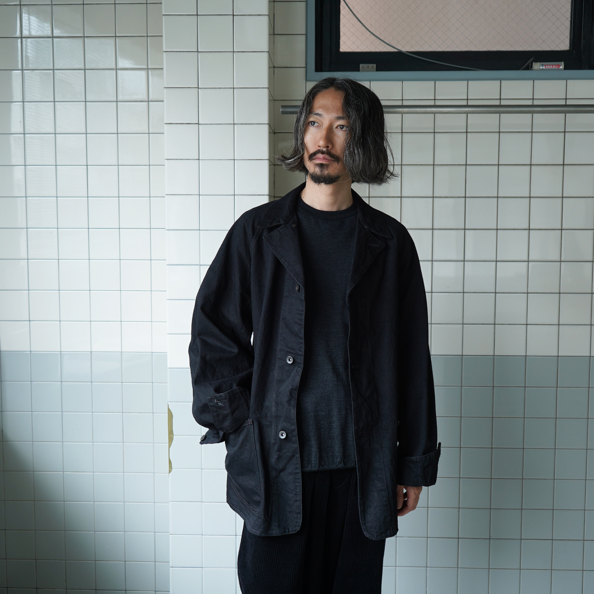 comoli 22aw デニムワークジャケット ブラック COMOLI ブラックデニム ワークジャケット BLACK