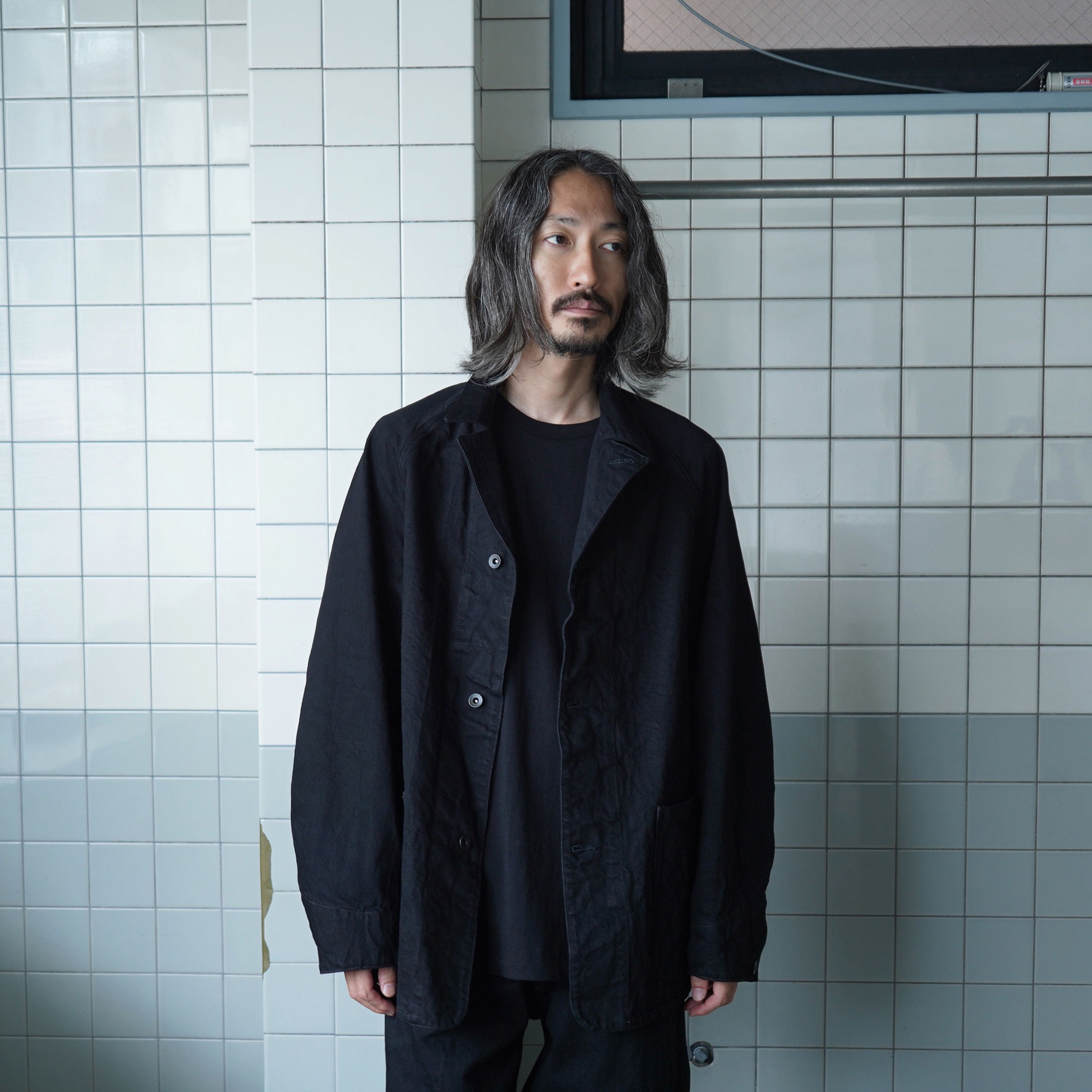 バ*ン様 COMOLI / デニム ワークジャケット　Black COMOLI デニム ワーク ジャケット, Black – Navyblue
