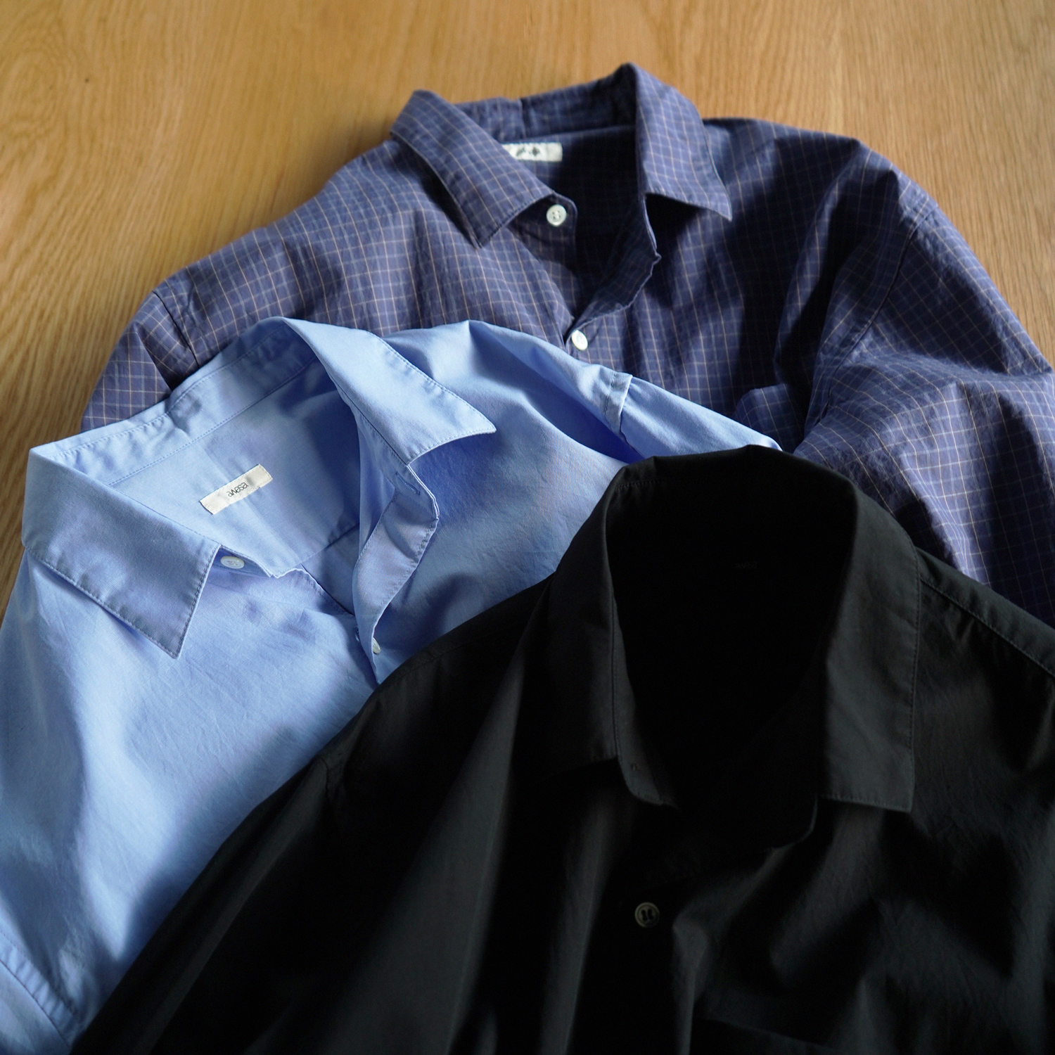 awasa regular collar shirt black