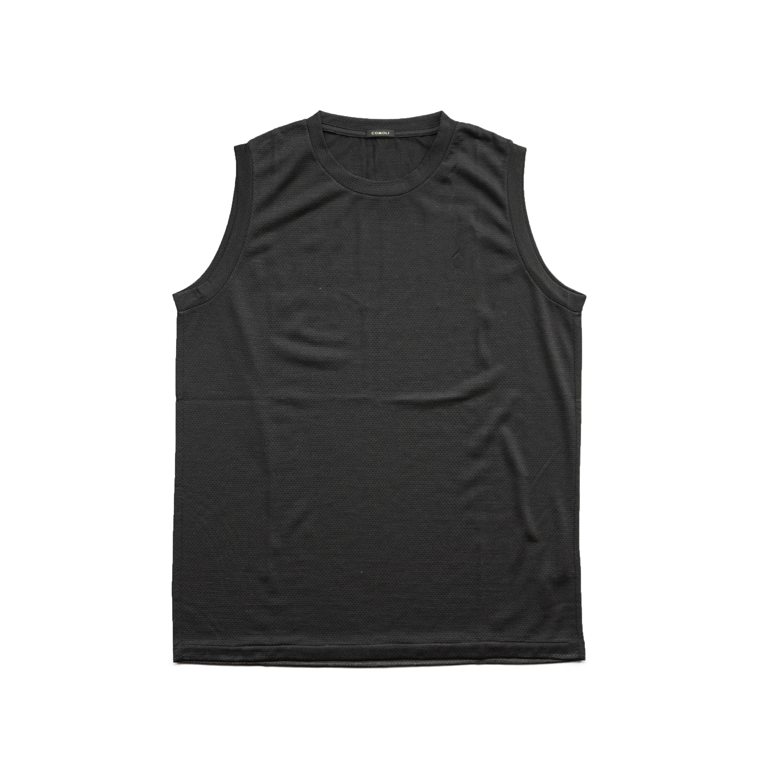 COMOLI ウールメッシュ ノースリーブ CHARCOAL