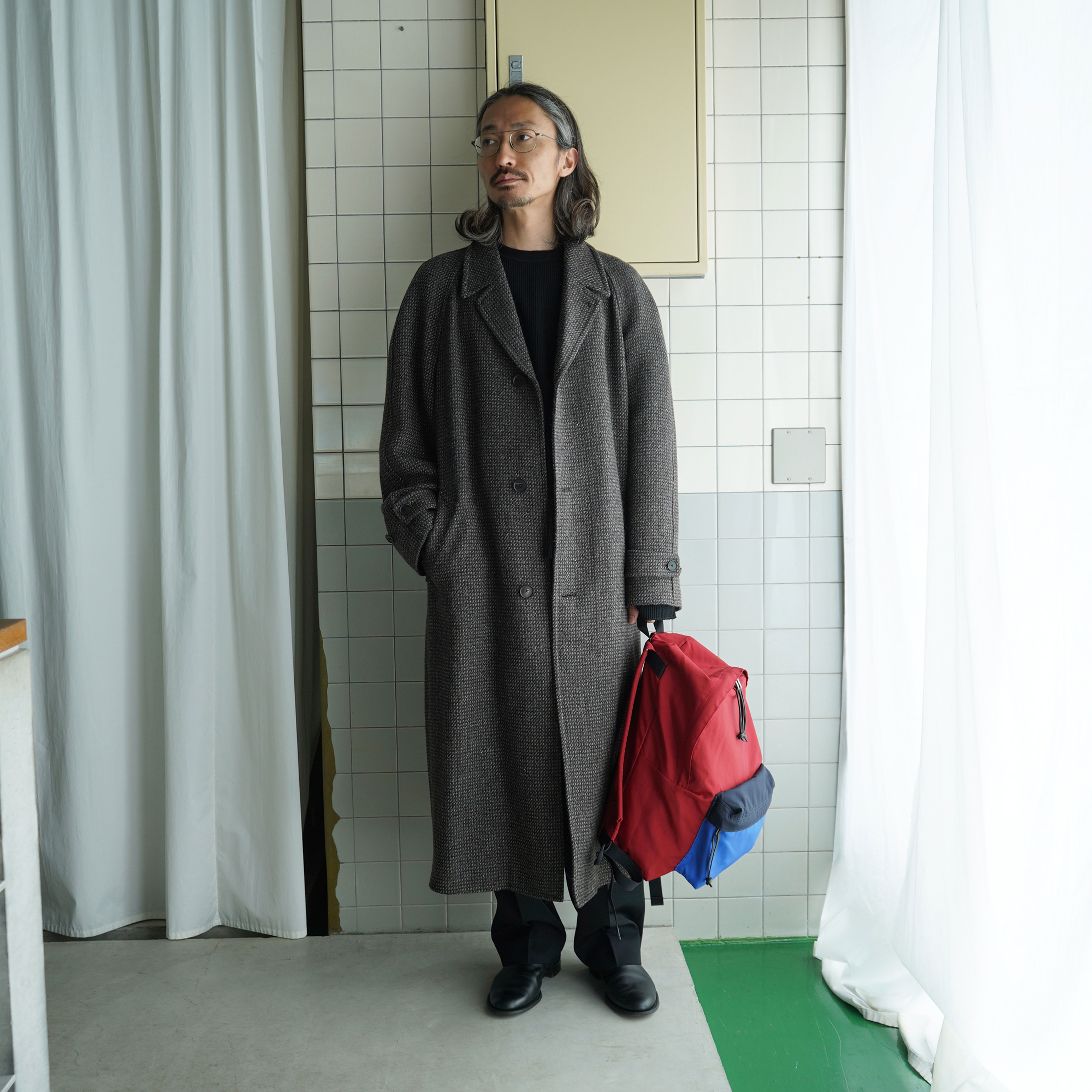 ジャケット・アウター AURALEE TWEED SOUTIEN COLLAR COAT Alpaca Wool Silk Tweed Soutien Collar Coat | EUREKA FACTORY