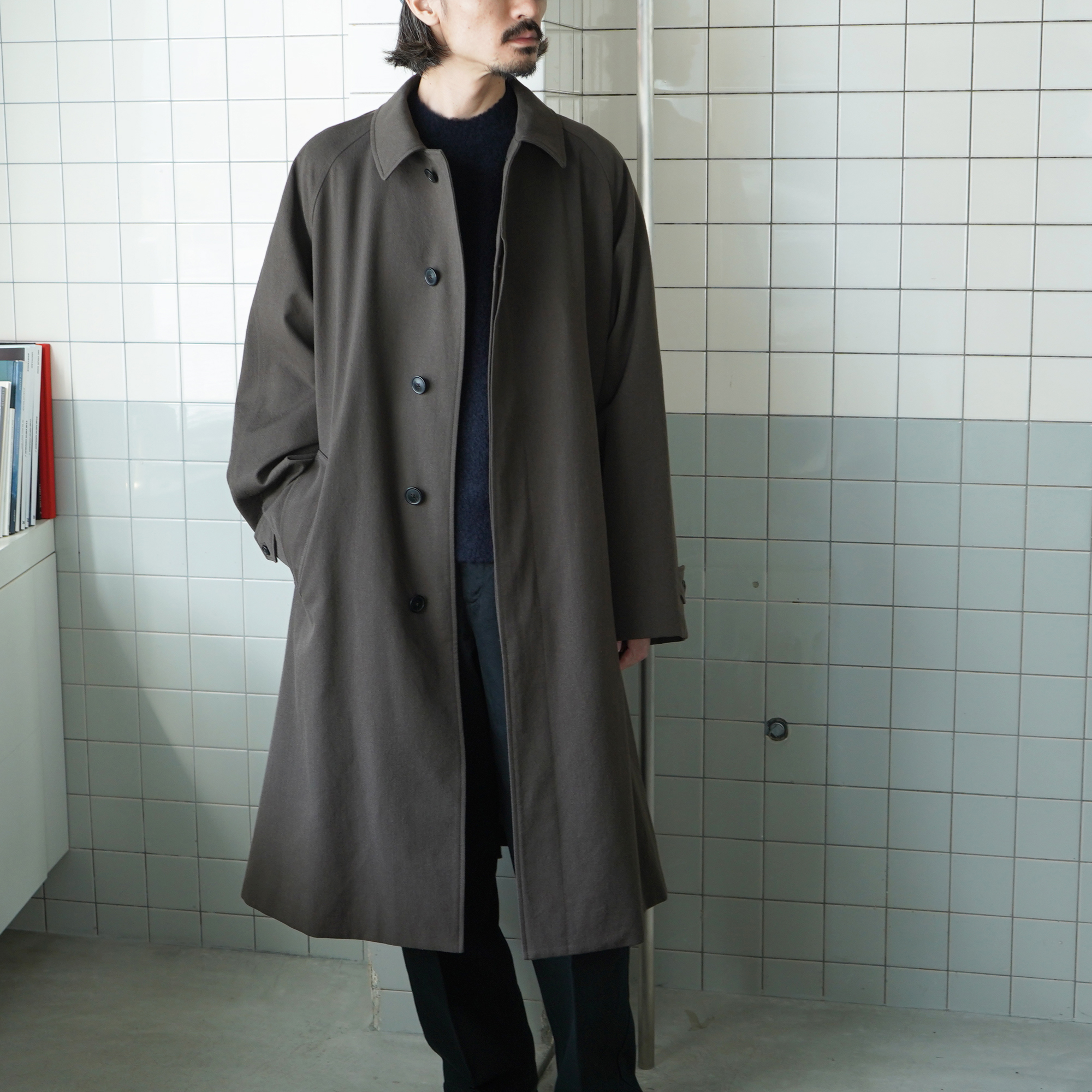 m*3様 Balmacaan Coat　プラージュ　コート　36 Finx Cotton Gaberdine Balmacaan Coat(36(WOMEN) Beige