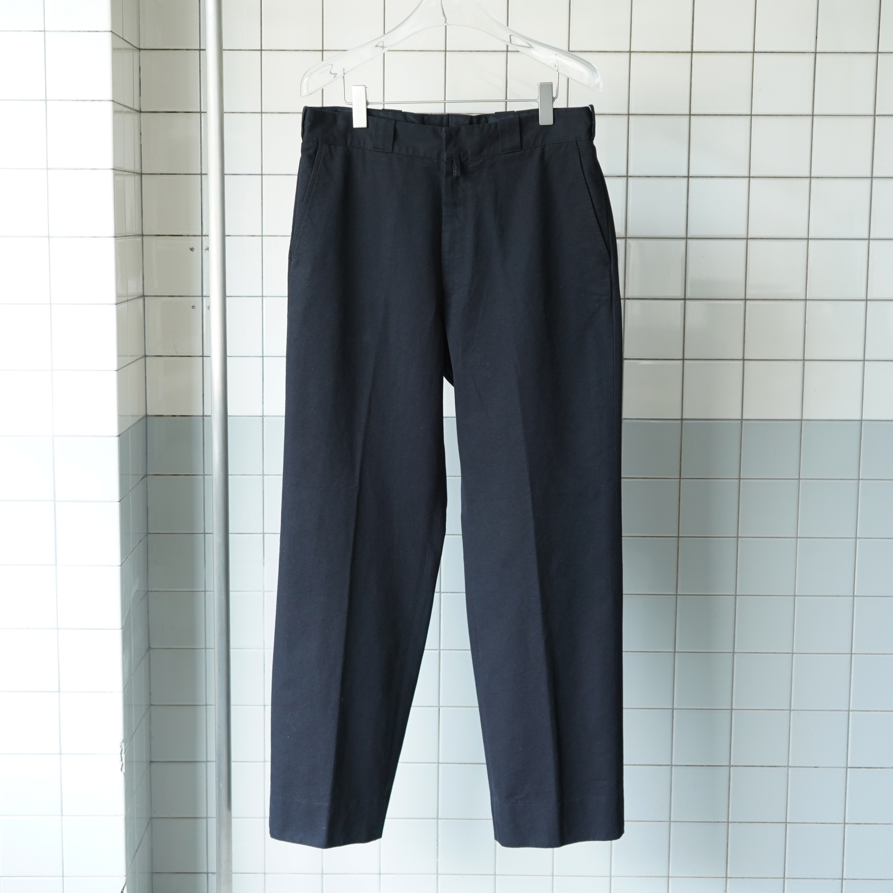 COMOLI ポストワークツイル パンツ BLACK