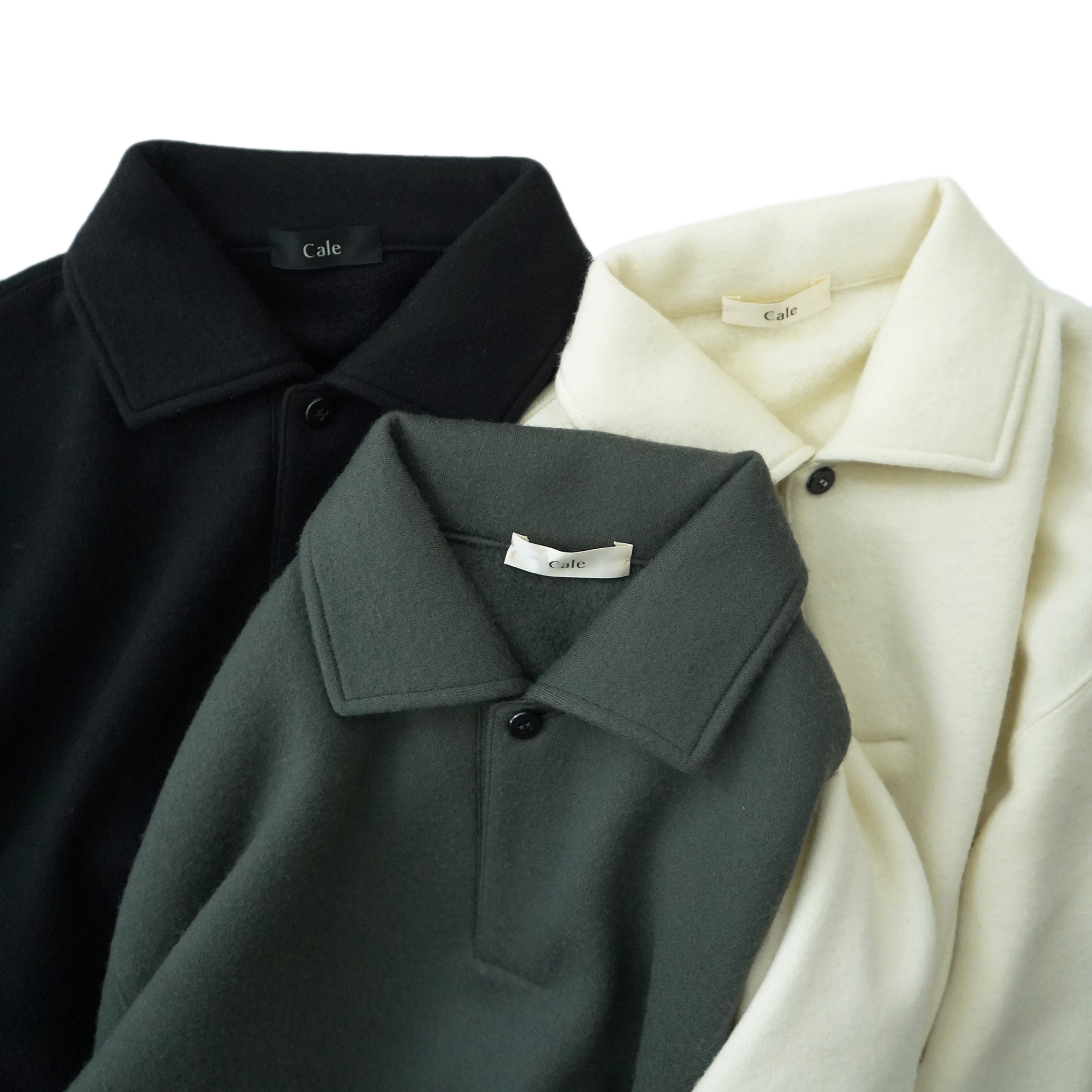 Cale super 120 air wool fleece polo