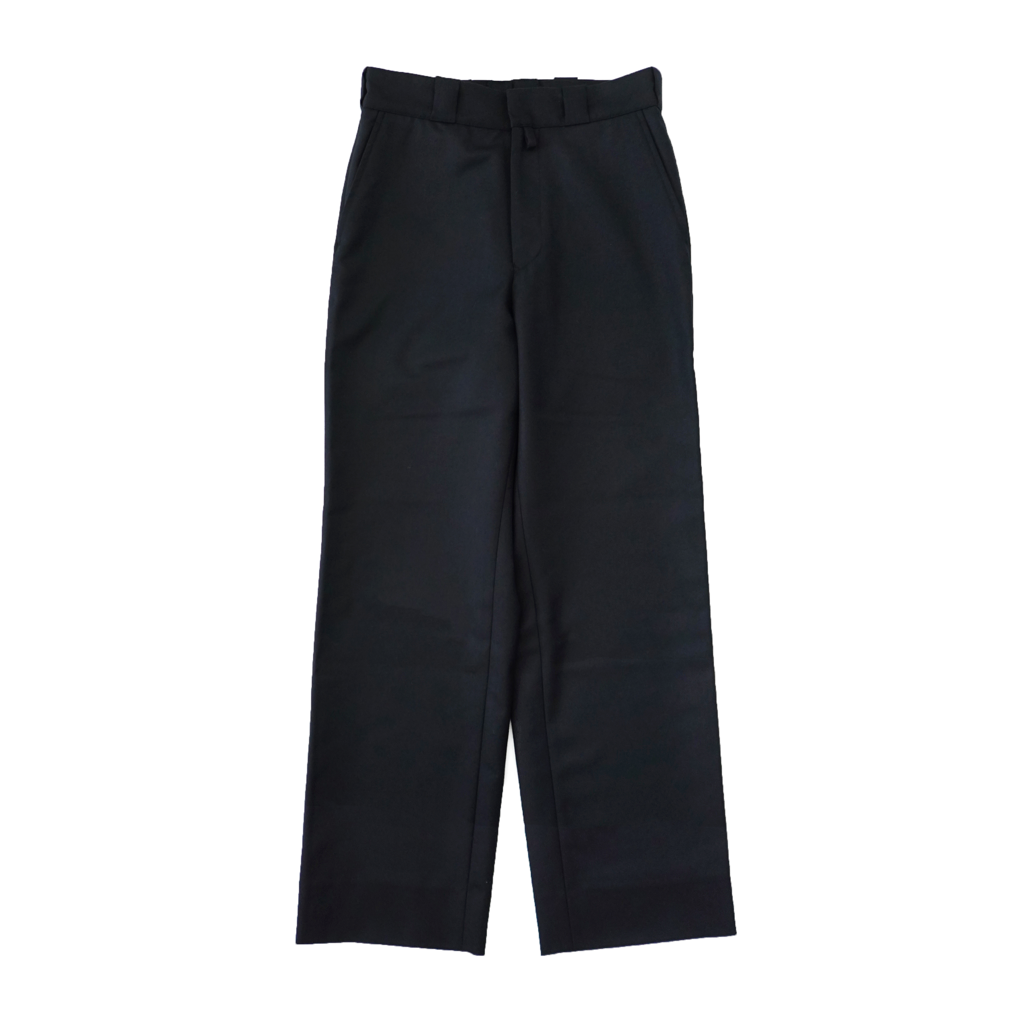 COMOLI ウールサージ パンツ NAVY