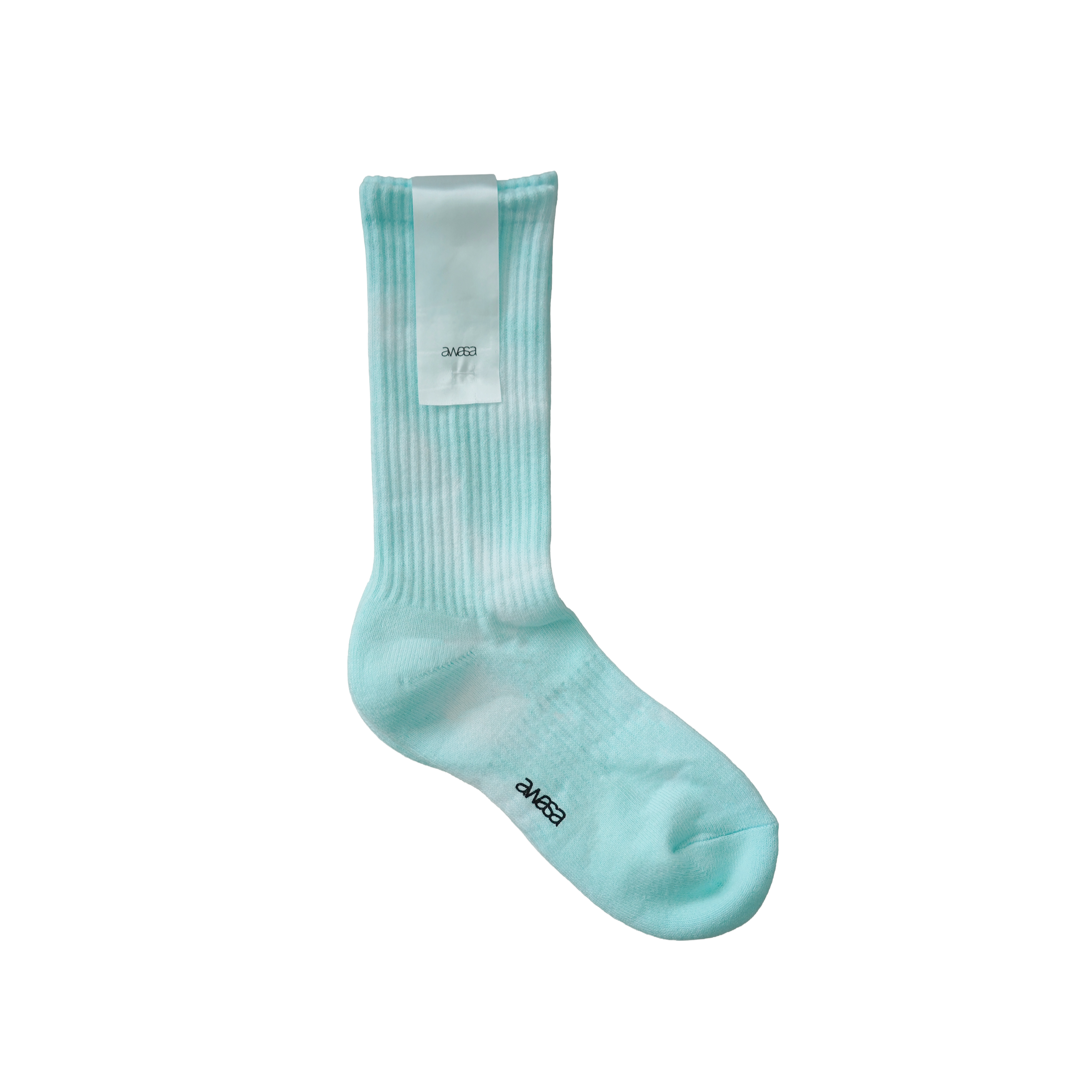 awasa tube socks tie dye (mint × white)