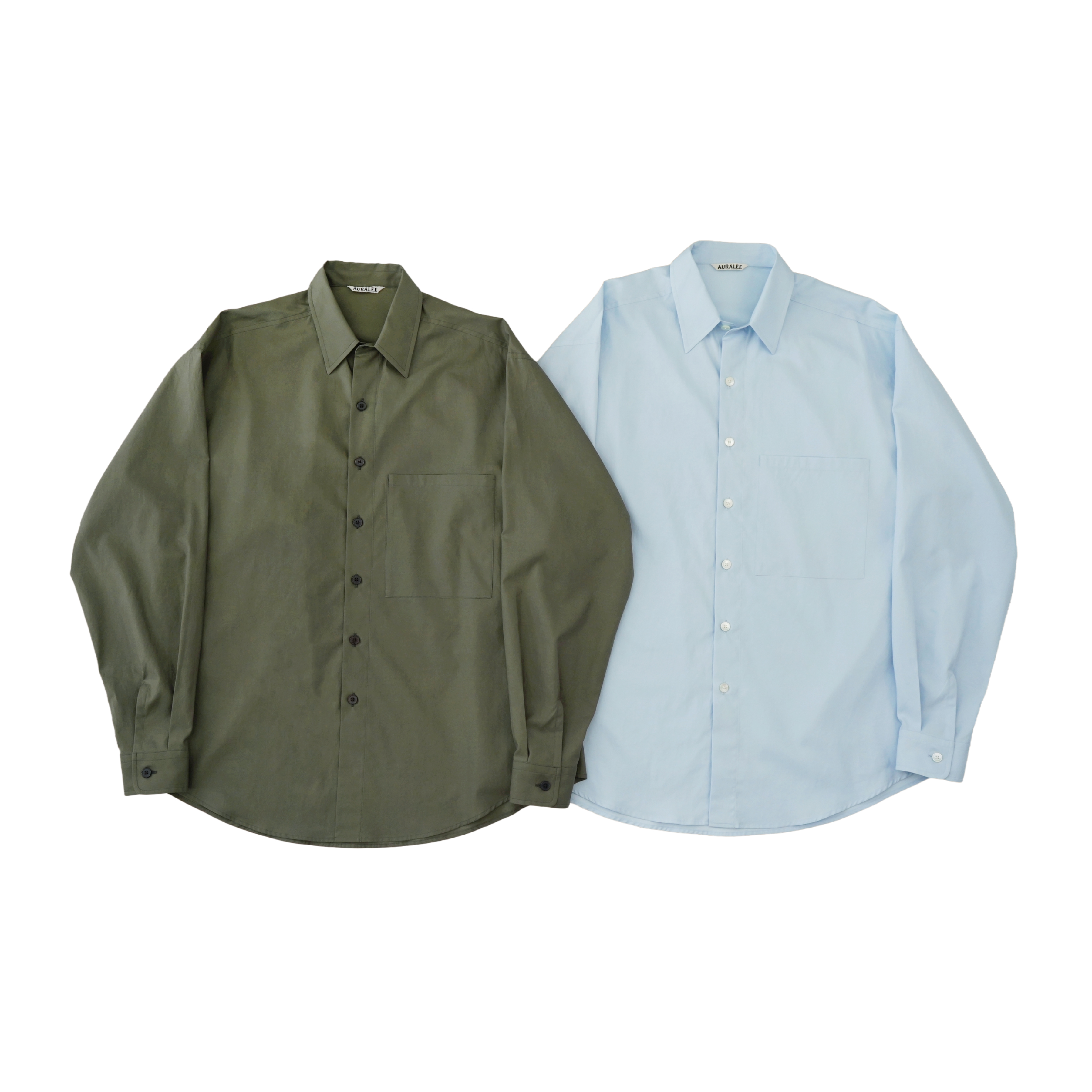 AURALEE WASHED FINX TWILL BIG SHIRT