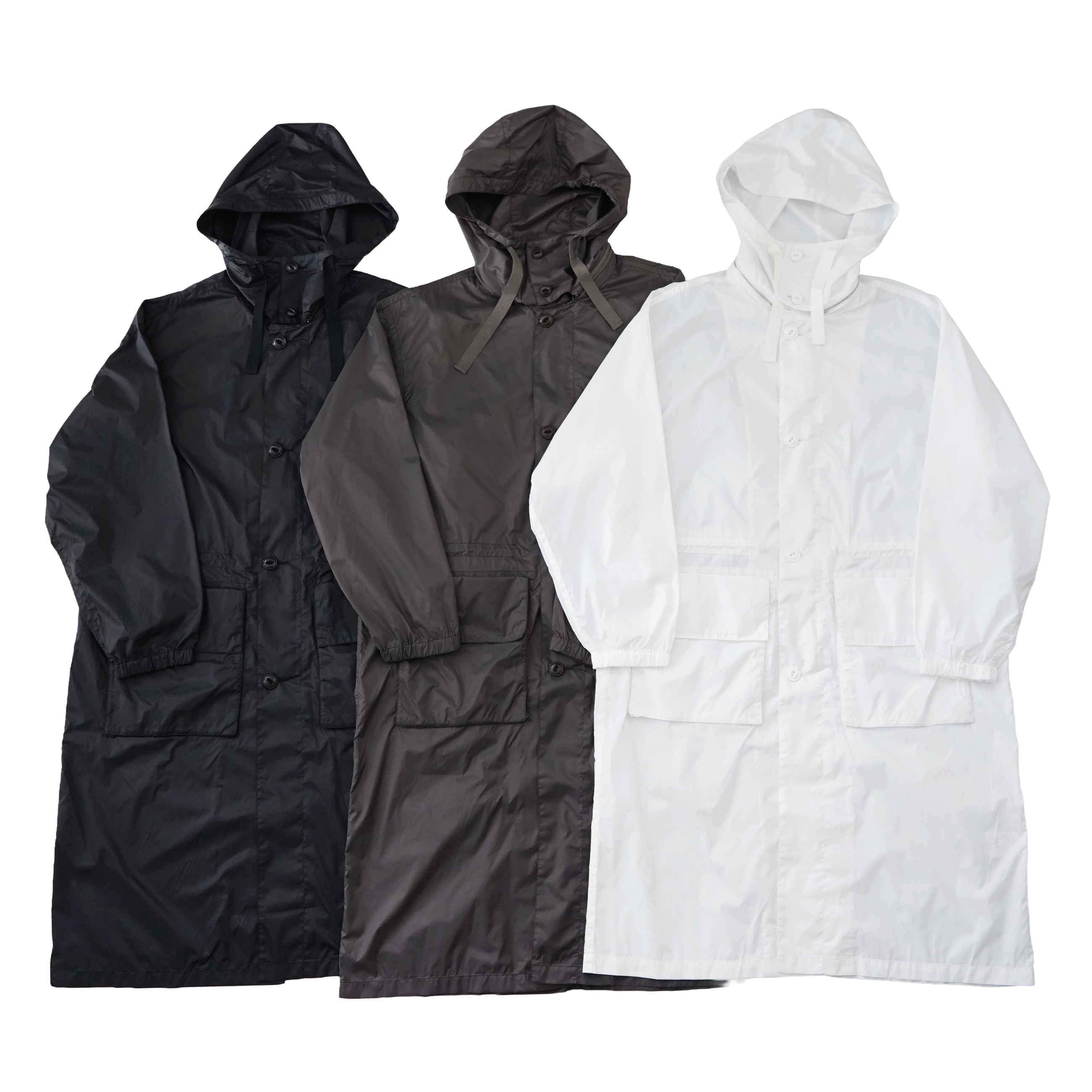 awasa super light airy nylon hooded coat