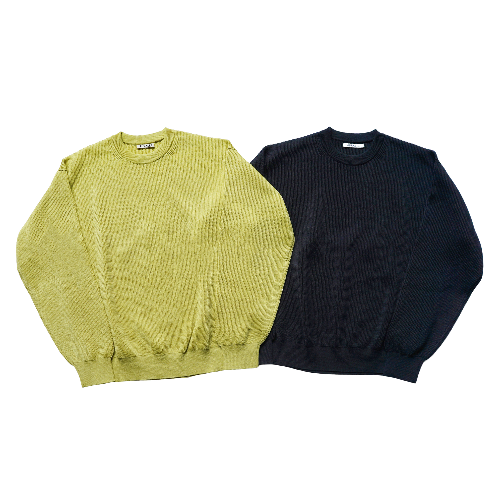 AURALEE FLAT YARN RIB KNIT P/O