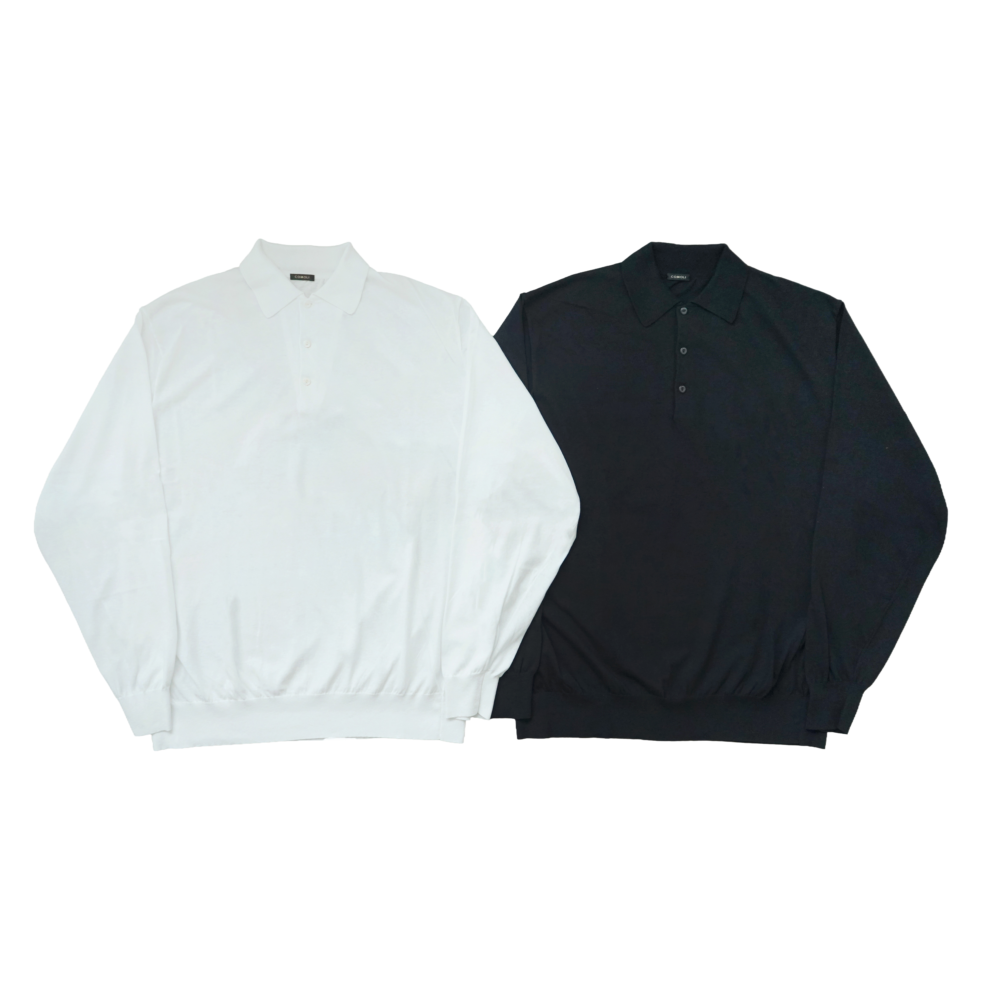 comoli 26ss コットンニットポロsize3 COMOLI (コモリ) コットン ニットポロ