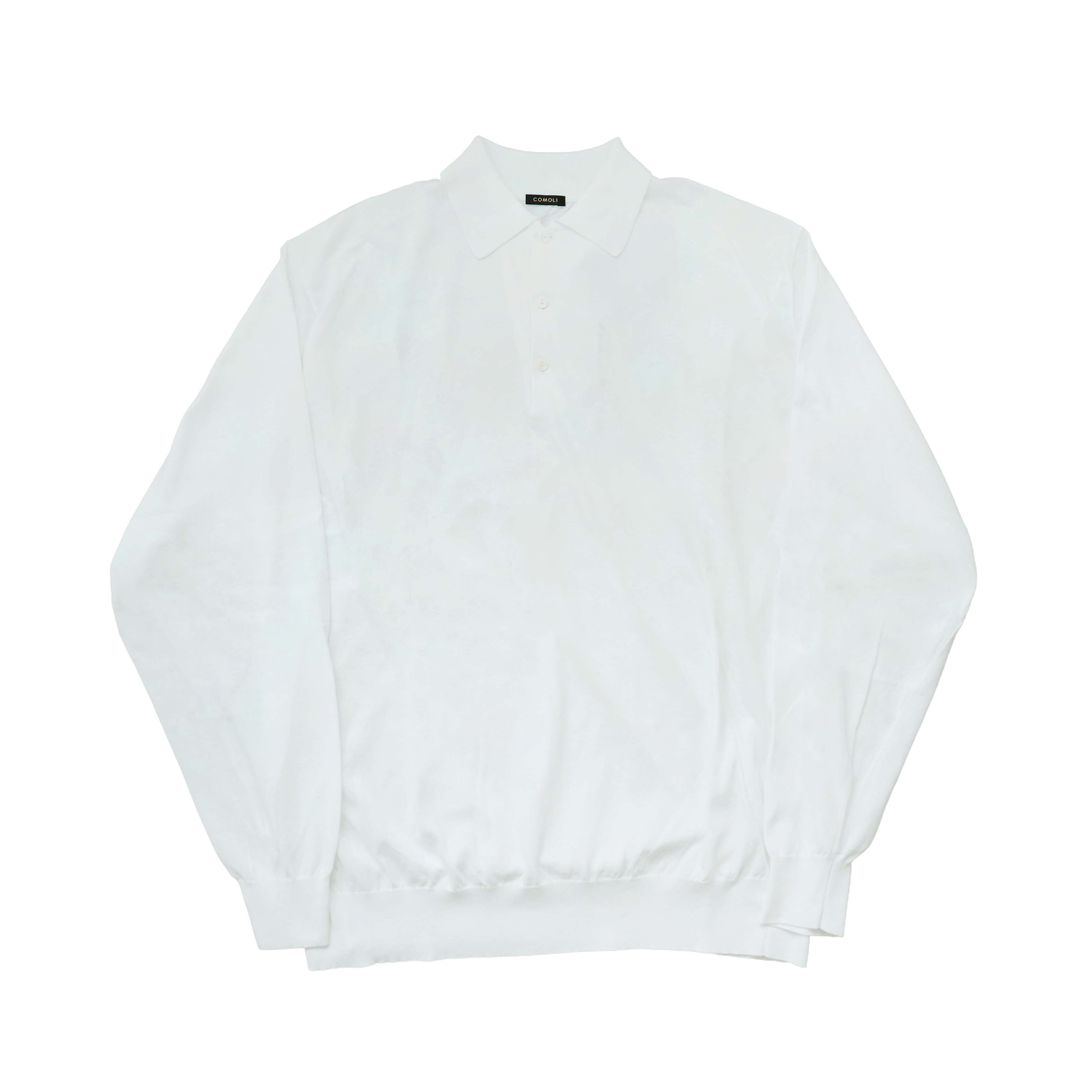 COMOLI コットン ニットポロ