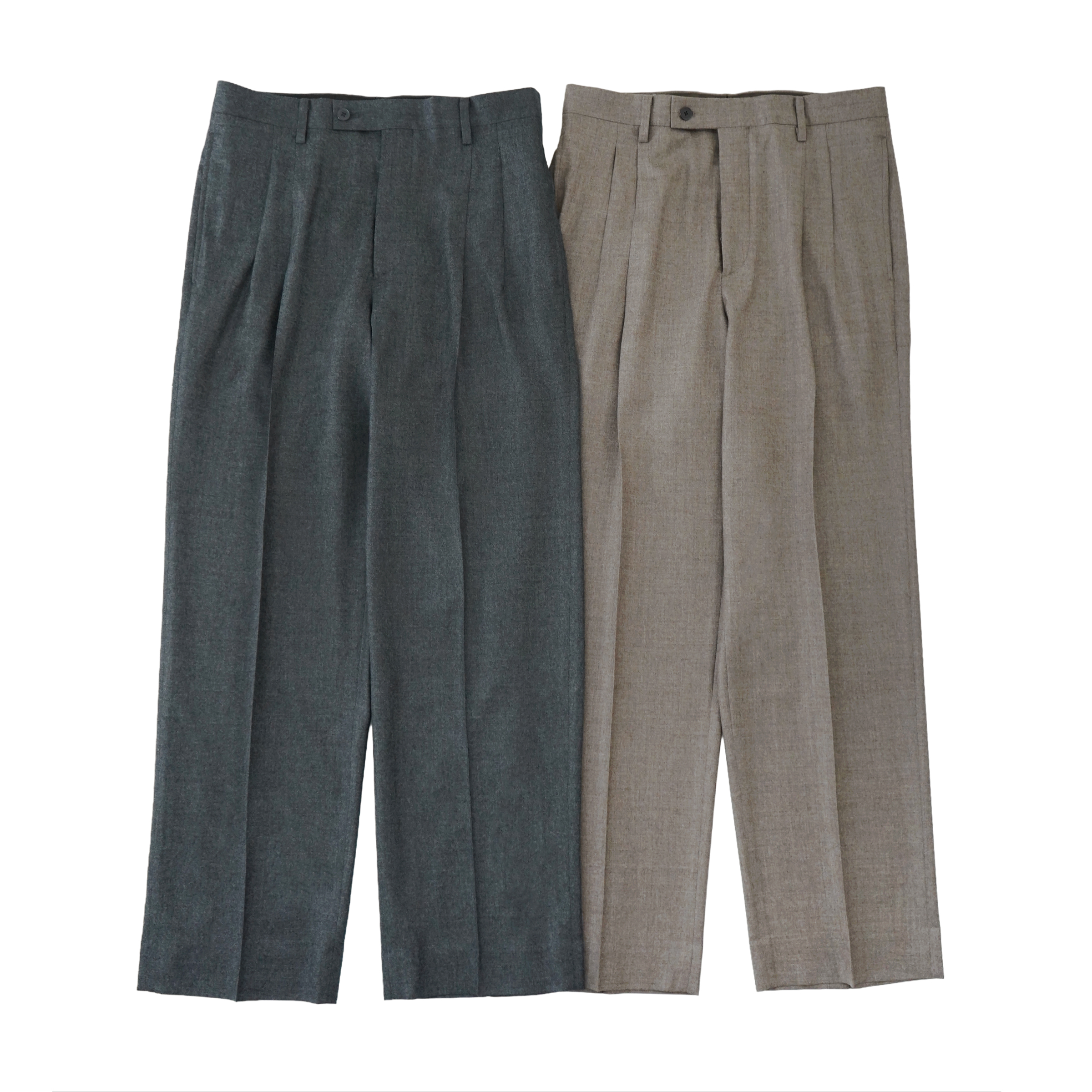 AURALEE SUPER LIGHT WOOL TWO-TUCK SLACKS