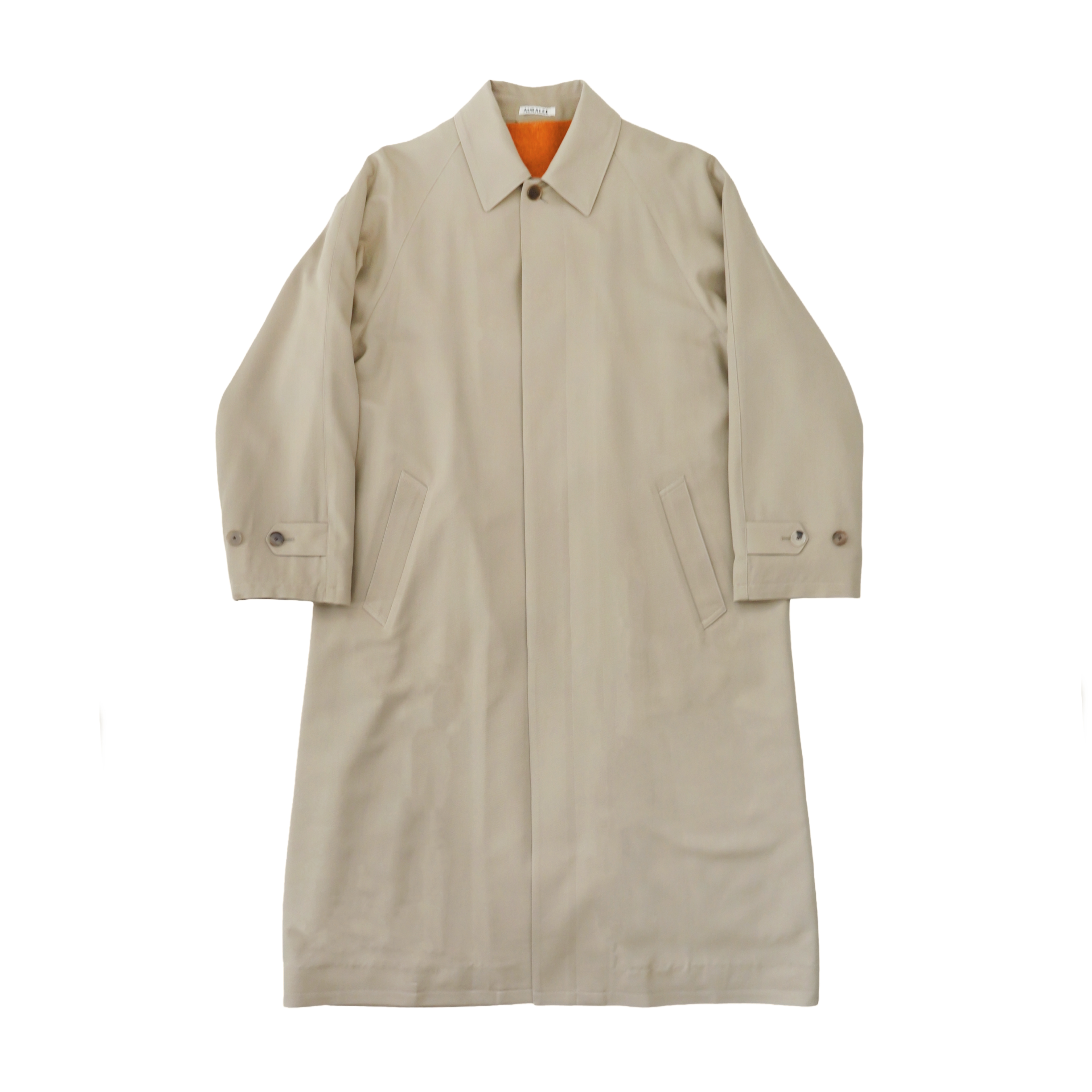 AURALEE ULTRA FINE WOOL TWILL WOOL-LINED COAT