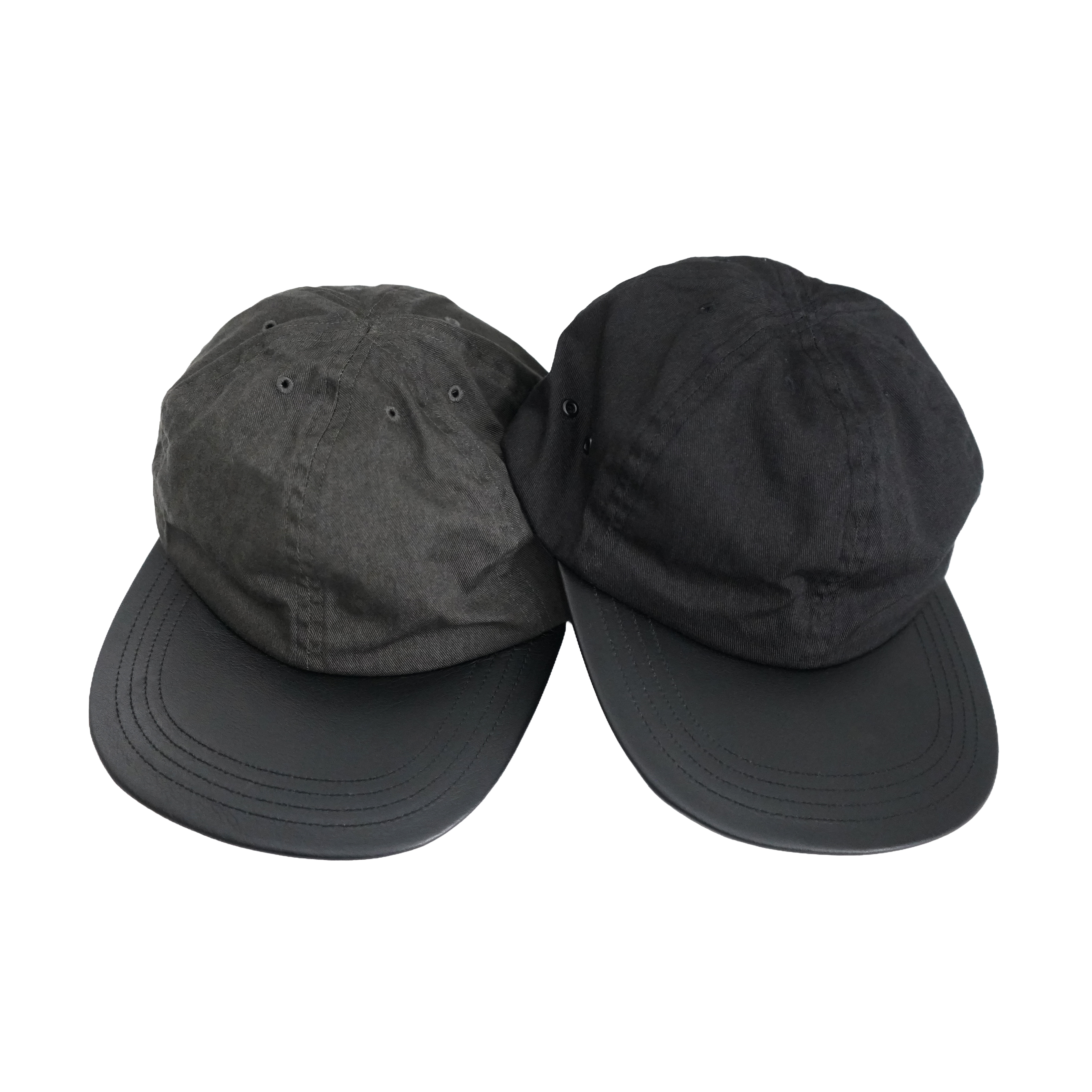 COMESANDGOES WASH HEAD & LEATHER BRIM CAP