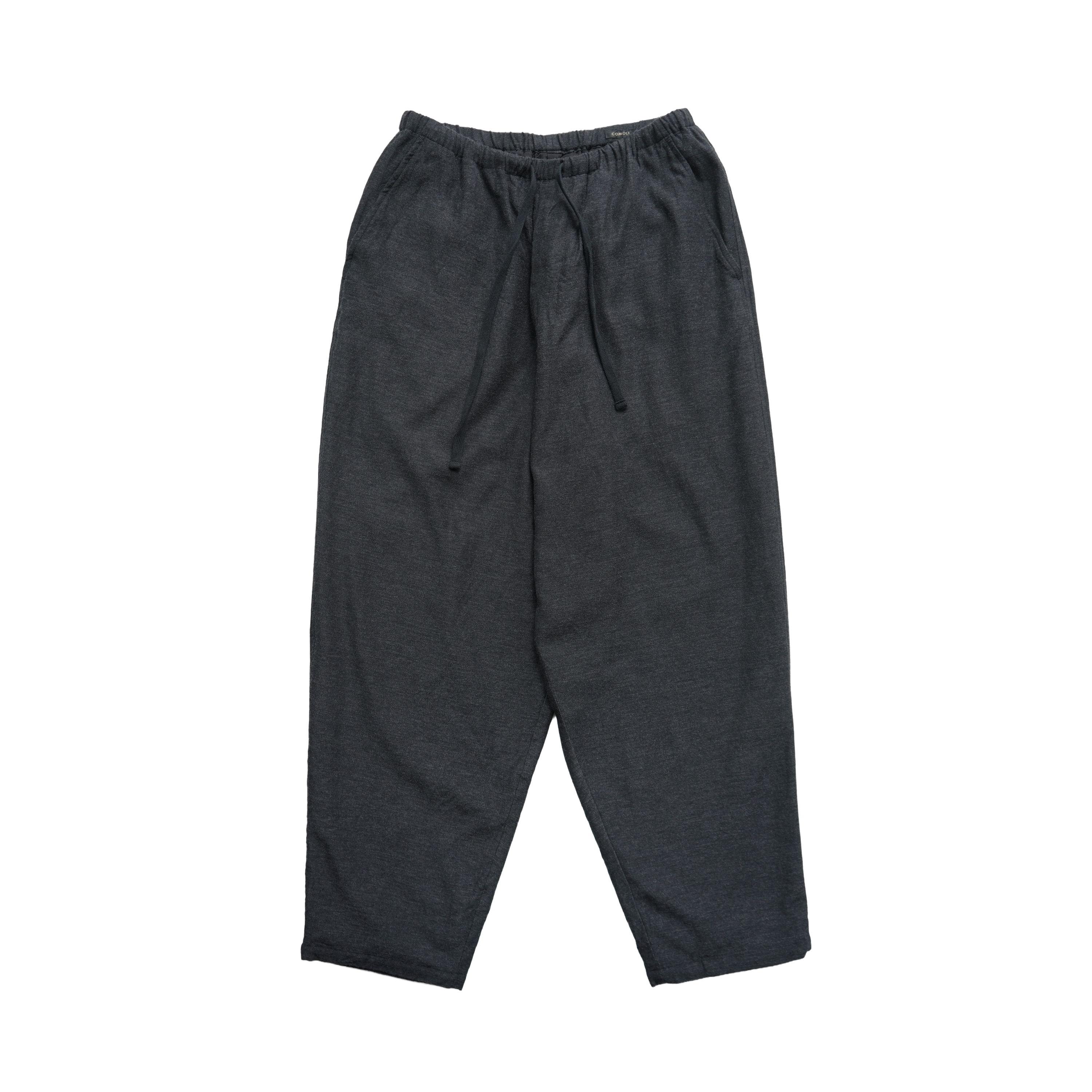 COMOLI カシミヤシルク テーパードパンツ CHARCOAL