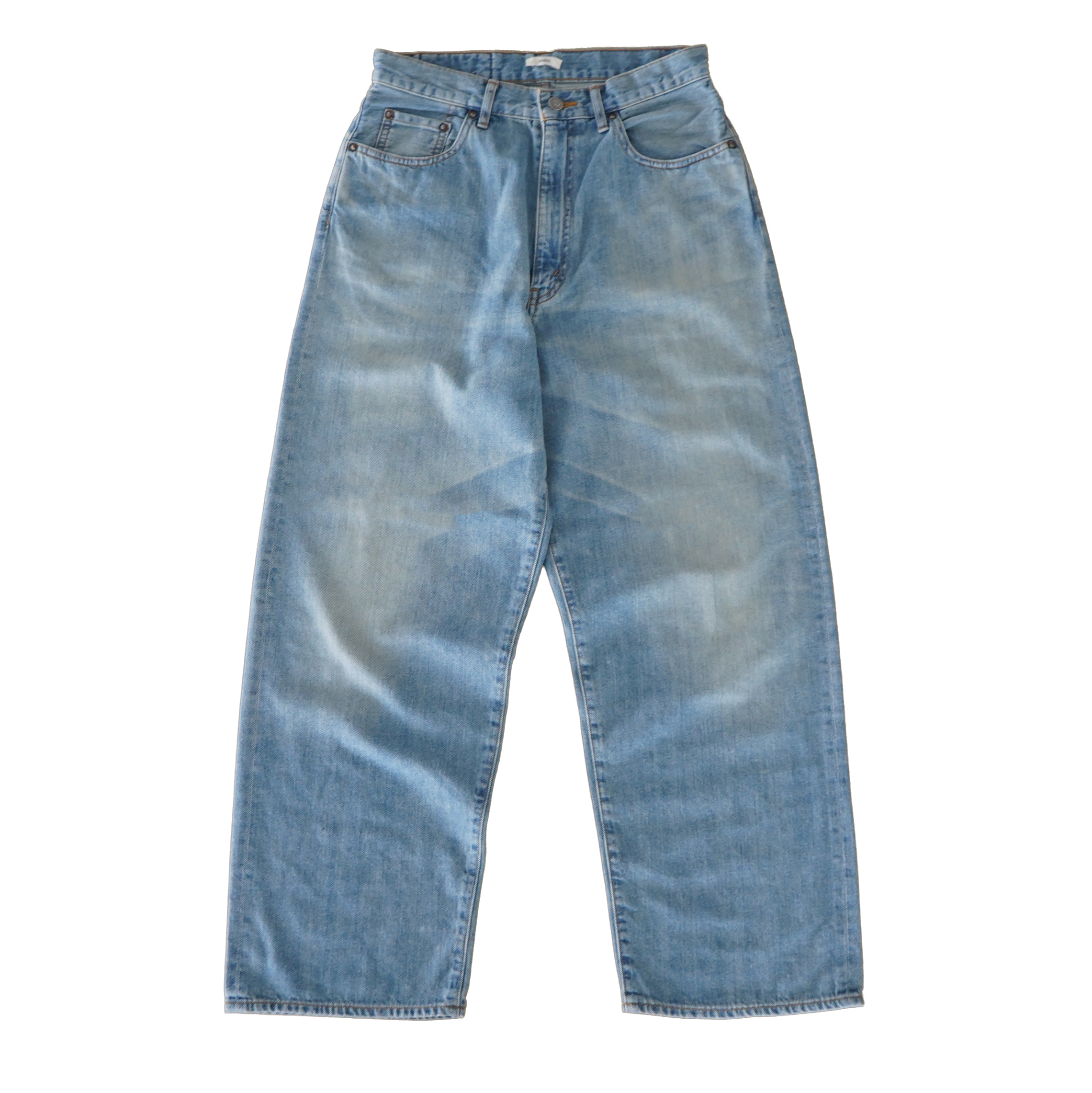 awasa セルビッチ ライトオンス 5ポケット ワイドデニム fade indigo