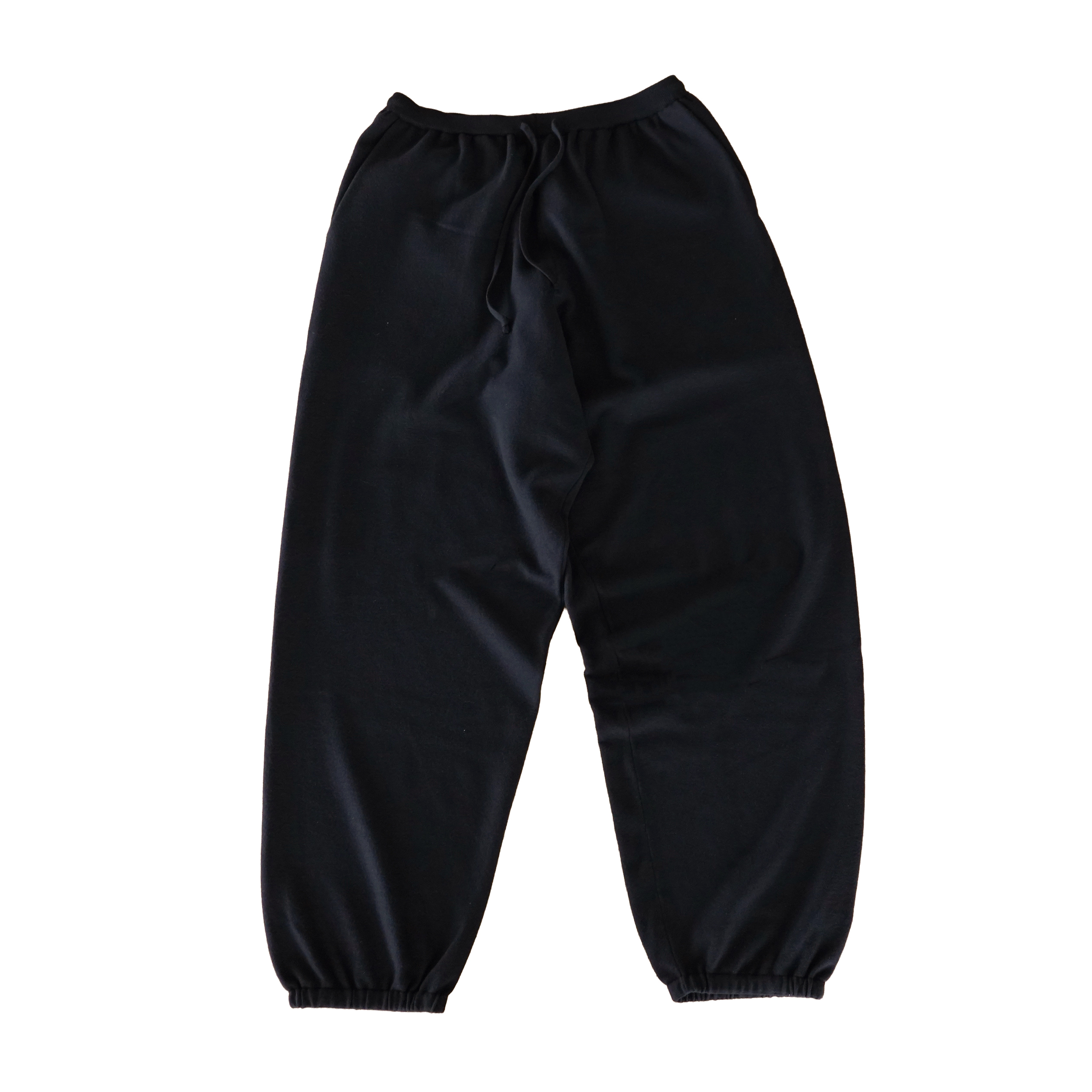 COMOLI ウールニット パンツ  BLACK