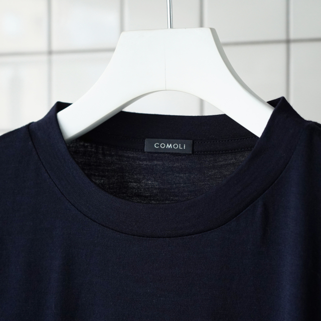 COMOLI サマーウール 長袖クルー NAVY 新座店 COMOLI サマーウール長袖クルー NAVY,3 Tシャツ/カットソー(七分/長袖)