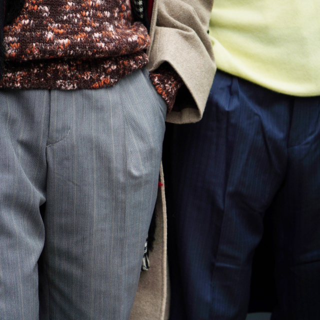fendart 1 tuck trousers gray tf M パンツ セール アウトレット