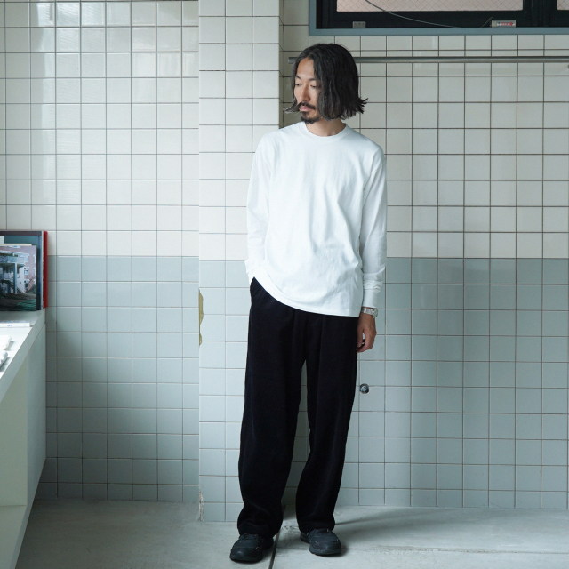 COMOLI コットンジャージ 長袖Tシャツ