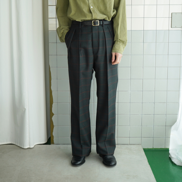 【最終値下】24aw NEAT FLARE SLACKS WOOL 50 NEAT｜Wool Gabardine｜FLARE - K.Brown｜PRODUCT｜Continuer Inc