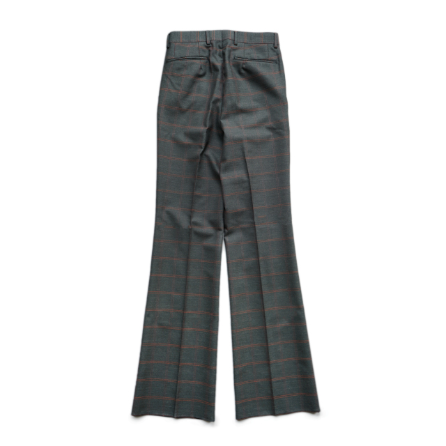 NEAT Wool Mohair Windowpane Flare BLACK × RED