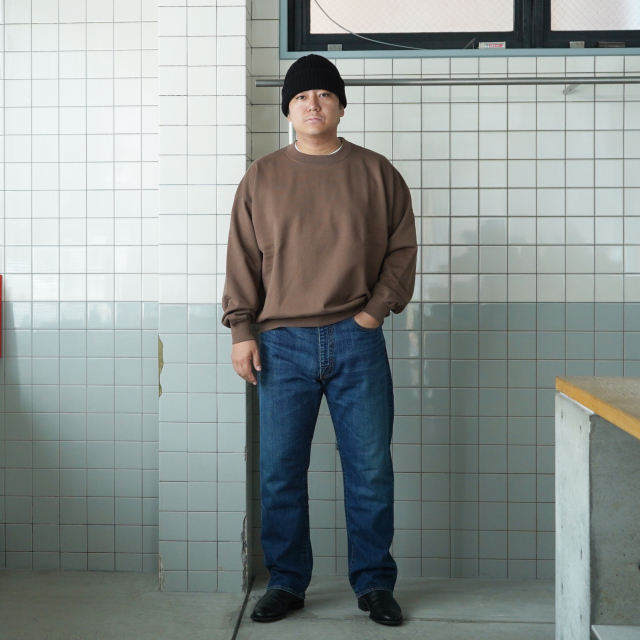 awasa supima aging cotton crew neck sweatshirt