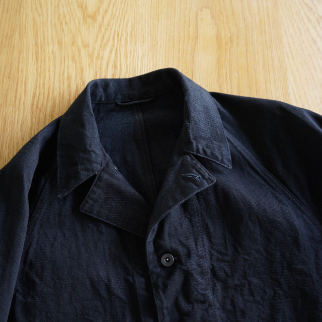24SS COMOLI デニムワークジャケット ブラック サイズ1 COMOLI コモリ デニムワーク ジャケットブラック224SS