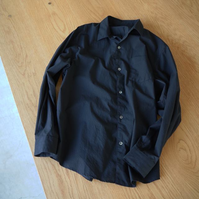 awasa regular collar shirt black