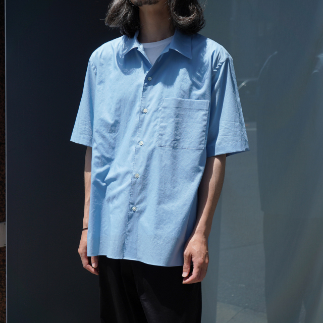 かつまるAURALEE WASHED FINX TYPEWRITER 開襟 AURALEE / Washed Finx Typewriter Open Collar Half Sleeved