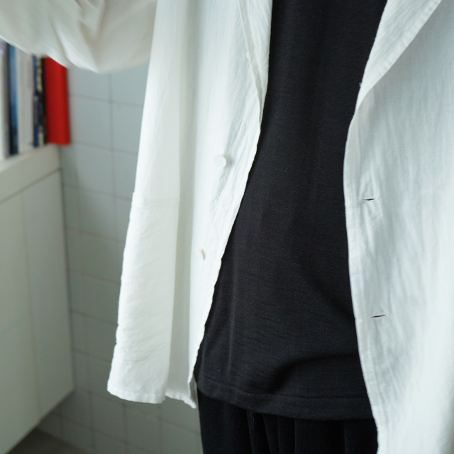 COMOLI サマーウール タンクトップ CHARCOAL