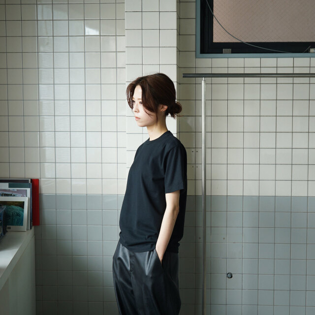 COMOLI / コモリ | フットボールTシャツ - Fade Black | 通販