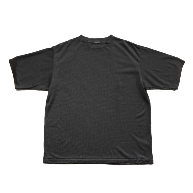 COMOLI ウールメッシュ 半袖Tシャツ CHARCOAL