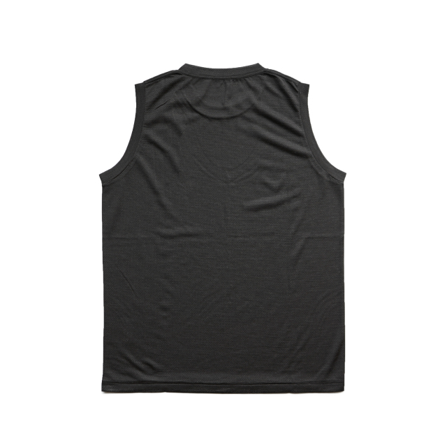 COMOLI ウールメッシュ ノースリーブ CHARCOAL