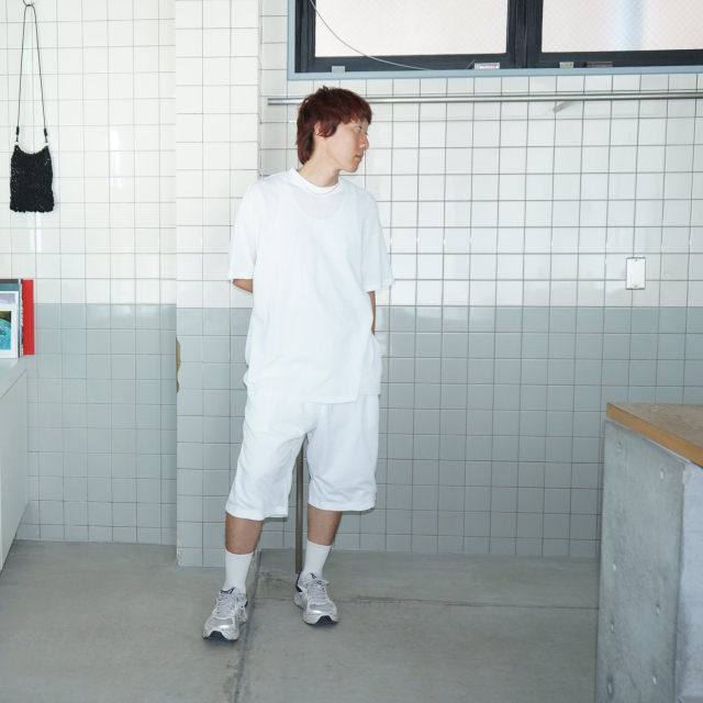 comoli 25ss コットンメッシュ半袖tシャツ COMOLI 