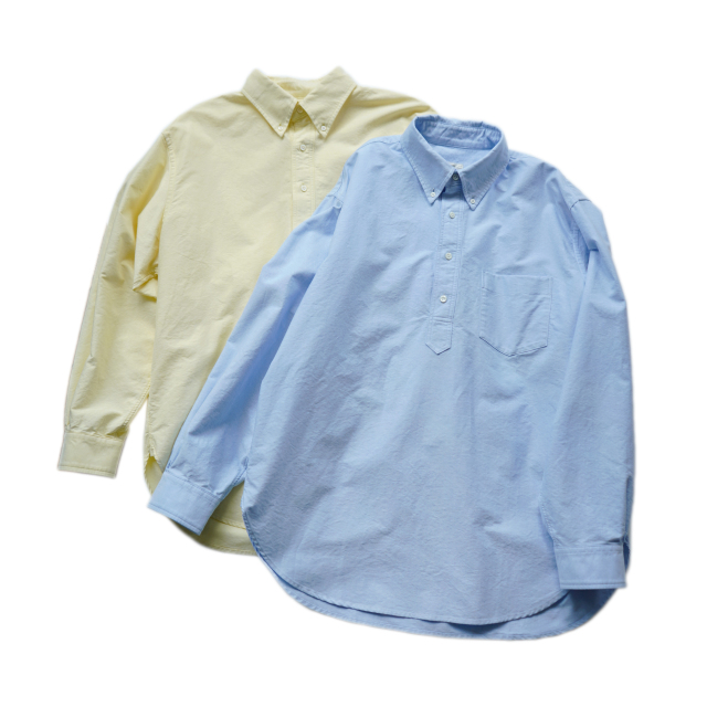 awasa organic cotton oxford L/S oversized B.D pullover shirt