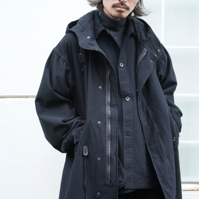 22aw 2022 良品 COMOLI WOOL MILITARY COAT 2 COMOLI) Wool cashmere military coat (A03-04009) | COMOLI