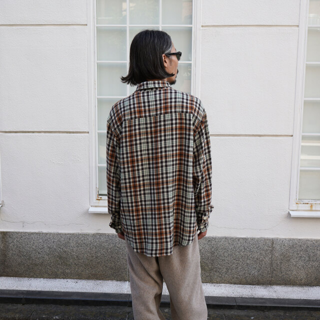 UNUSED / US1855 /フードチェックシャツ　サイズ4 UNUSED / US1855 /フードチェックシャツ サイズ4 UNUSED]