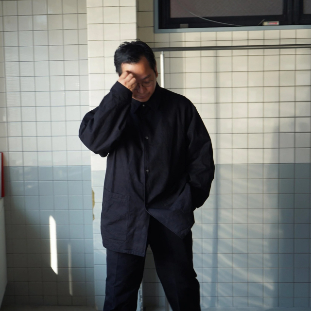 COMOLI ポストワークツイル ジャケット BLACK
